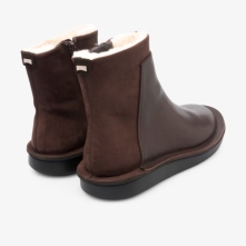 Camper Dark Brown Ankle Boots Womens - Formiga Online Ireland | AFZON8743